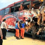 Bus kecelakaan di Tol Malang