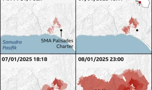 Luasan kebakarann Los Angeles