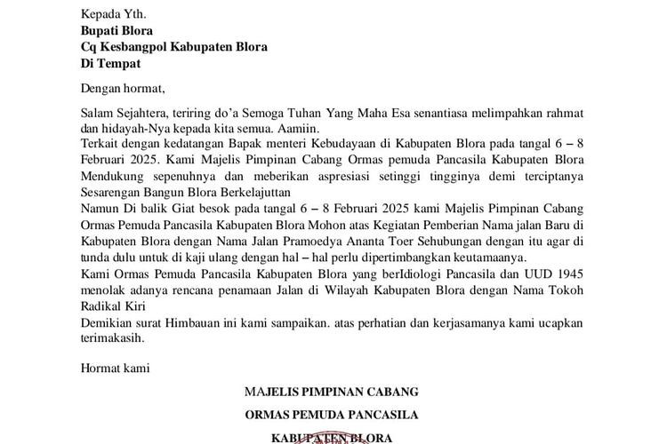 surat Pemuda Pancasila